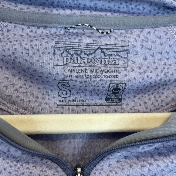 Patagonia Women's Capilene Midweight Zip-Neck in lavender Size Small - Picture 6 of 6